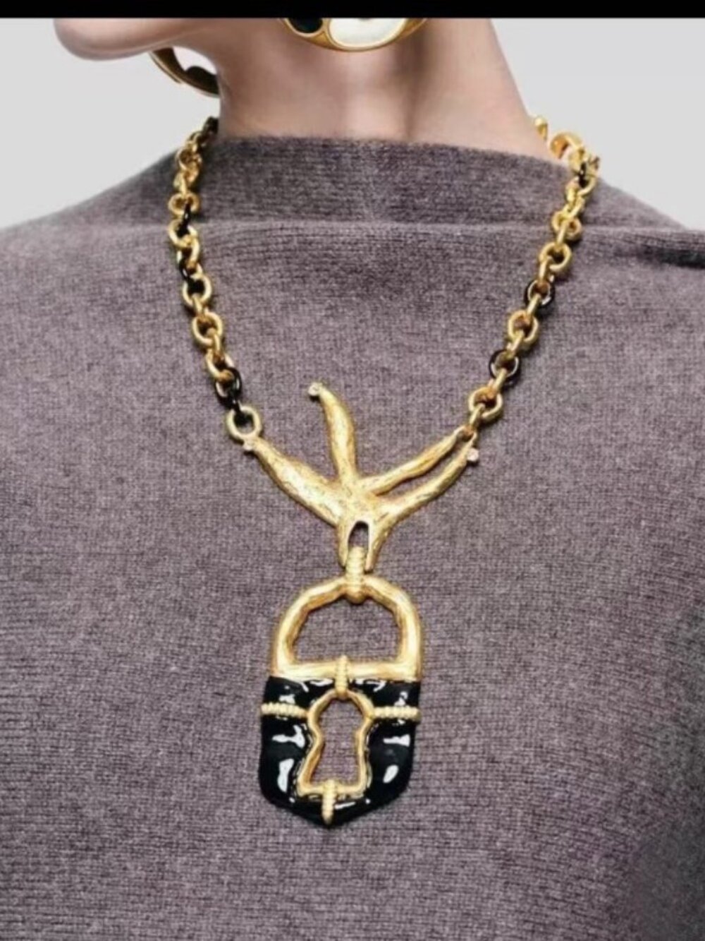 Schiaparelli Key & Lock Series Necklace